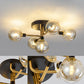 Bubble Semi Flush Mount Lighting Contemporary Stained Glass Ceiling Light Fixtures for Bedroom Clearhalo 'Ceiling Lights' 'Close To Ceiling Lights' 'Close to ceiling' 'Semi-flushmount' Lighting' 2588484