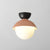 Round Flush Mount Ceiling Light Modernist 1 Light White Glass Ceiling Light Fixtures for Hallway Pink-Black Clearhalo 'Ceiling Lights' 'Close To Ceiling Lights' 'Close to ceiling' 'Semi-flushmount' Lighting' 2588520