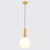 Mid-Century Design Globe Hanging Lamp Opal Frosted Glass Shade 1 Light Pendant Light Gold 10" Clearhalo 'Ceiling Lights' 'Modern Pendants' 'Modern' 'Pendant Lights' 'Pendants' Lighting' 2588553