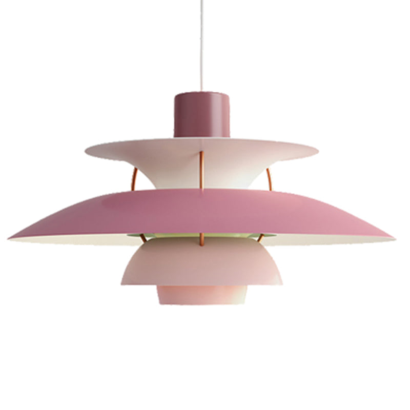 Metal Flying Saucer Hanging Light 1 Light Nordic Style Hanging Lamp for Restaurant Purple Clearhalo 'Ceiling Lights' 'Lighting' 'Pendant Lights' 2588577_a656b982-c7f3-462c-9b5d-250c135368d4