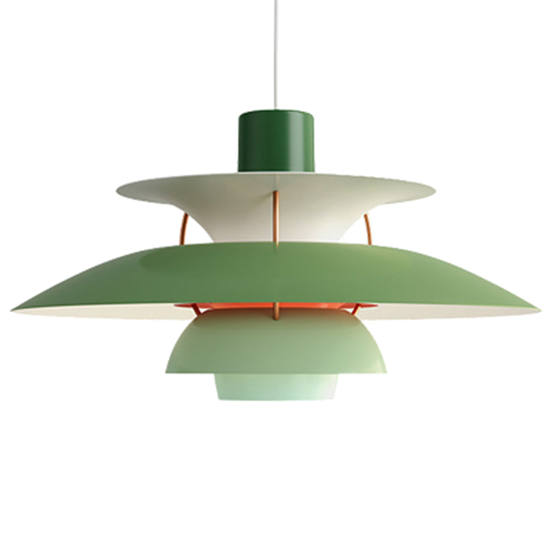 Metal Flying Saucer Hanging Light 1 Light Nordic Style Hanging Lamp for Restaurant Green Clearhalo 'Ceiling Lights' 'Lighting' 'Pendant Lights' 2588581_b00d1435-49d6-4fd7-a82a-1f25cc614cfa