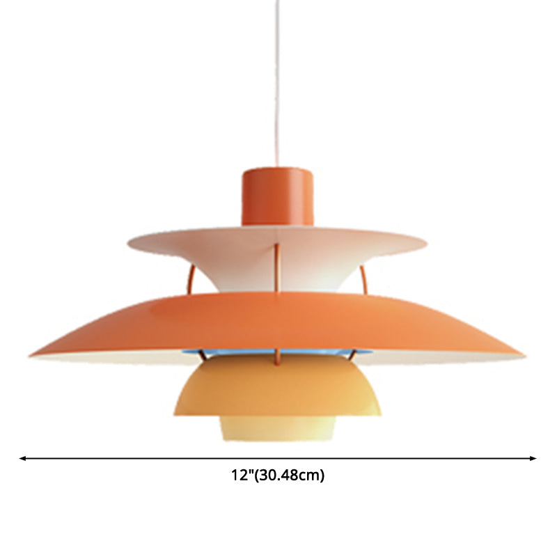 Metal Flying��Saucer Hanging Light 1 Light Nordic Style Hanging Lamp for Restaurant Clearhalo 'Ceiling Lights' 'Modern Pendants' 'Modern' 'Pendant Lights' 'Pendants' Lighting' 2588586