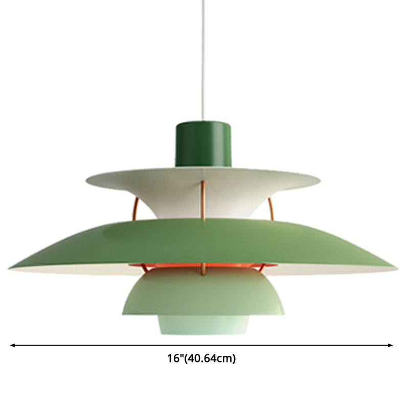 Metal Flying Saucer Hanging Light 1 Light Nordic Style Hanging Lamp for Restaurant Clearhalo 'Ceiling Lights' 'Lighting' 'Pendant Lights' 2588588_ba9258f0-3f89-4944-9402-dceaf9669a4f