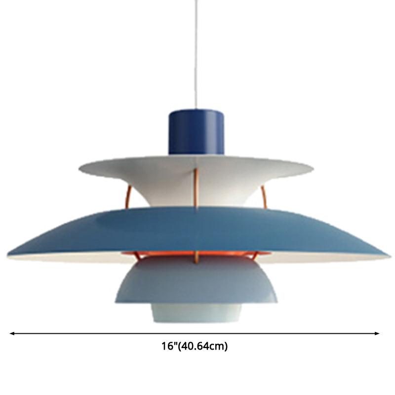 Metal Flying��Saucer Hanging Light 1 Light Nordic Style Hanging Lamp for Restaurant Clearhalo 'Ceiling Lights' 'Modern Pendants' 'Modern' 'Pendant Lights' 'Pendants' Lighting' 2588591