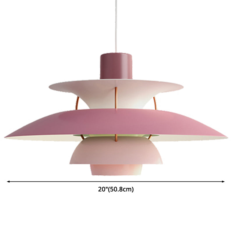 Metal Flying��Saucer Hanging Light 1 Light Nordic Style Hanging Lamp for Restaurant Clearhalo 'Ceiling Lights' 'Modern Pendants' 'Modern' 'Pendant Lights' 'Pendants' Lighting' 2588592