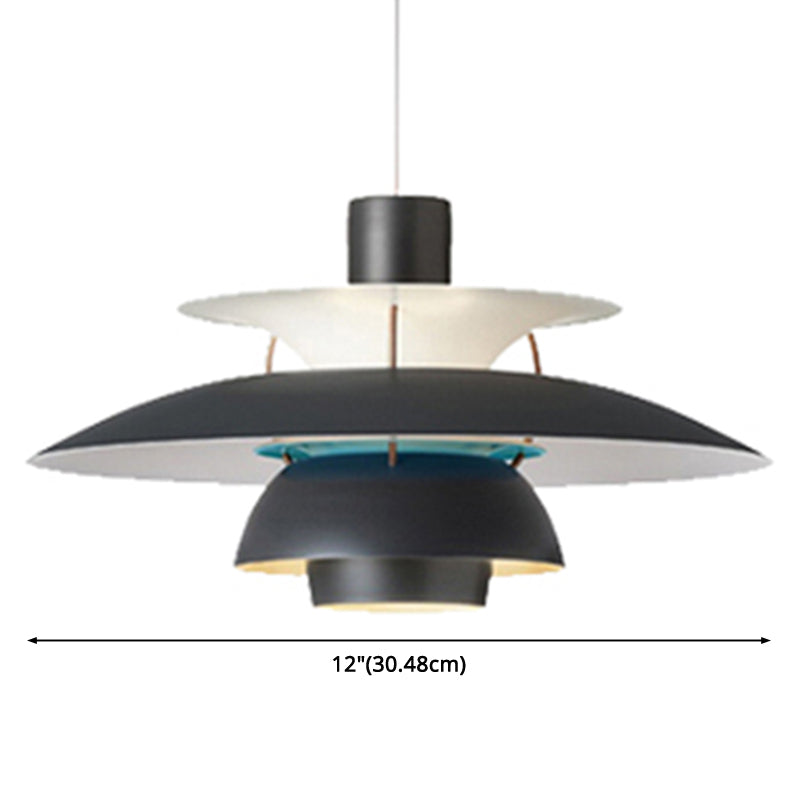 Metal Flying��Saucer Hanging Light 1 Light Nordic Style Hanging Lamp for Restaurant Clearhalo 'Ceiling Lights' 'Modern Pendants' 'Modern' 'Pendant Lights' 'Pendants' Lighting' 2588594