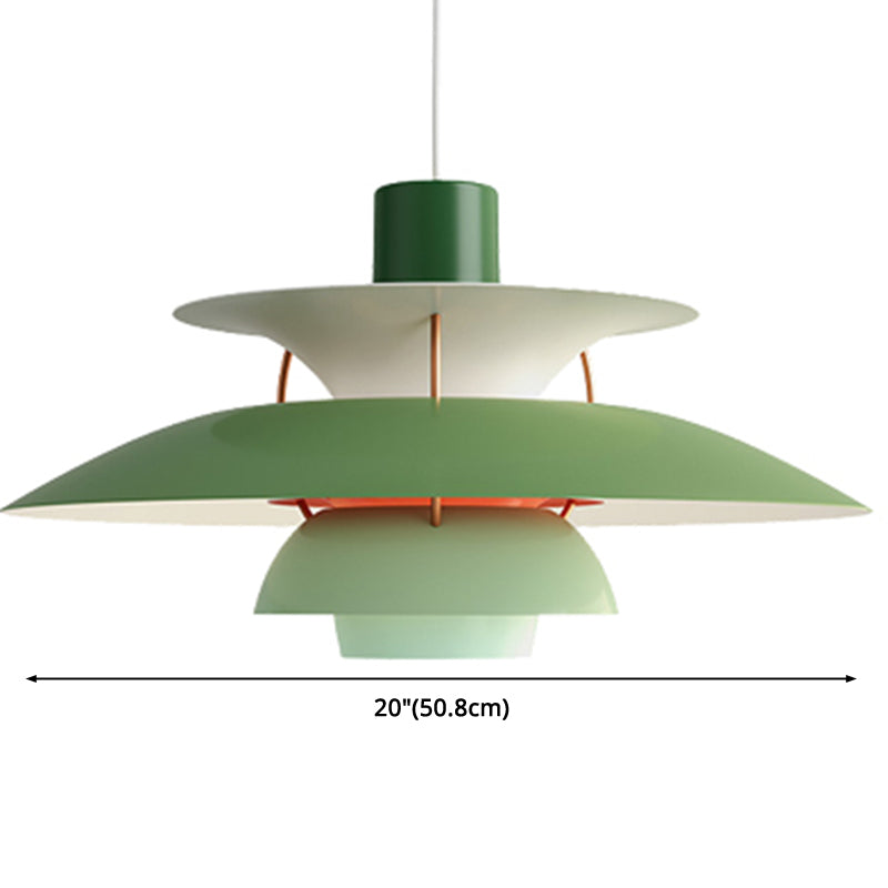 Metal Flying Saucer Hanging Light 1 Light Nordic Style Hanging Lamp for Restaurant Clearhalo 'Ceiling Lights' 'Lighting' 'Pendant Lights' 2588597_a13bb2c3-b9ff-4fc3-88d0-1e1a1b26a477