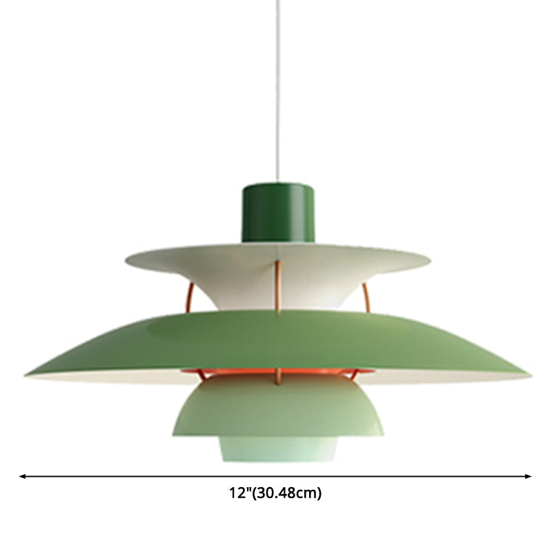 Metal Flying��Saucer Hanging Light 1 Light Nordic Style Hanging Lamp for Restaurant Clearhalo 'Ceiling Lights' 'Modern Pendants' 'Modern' 'Pendant Lights' 'Pendants' Lighting' 2588598