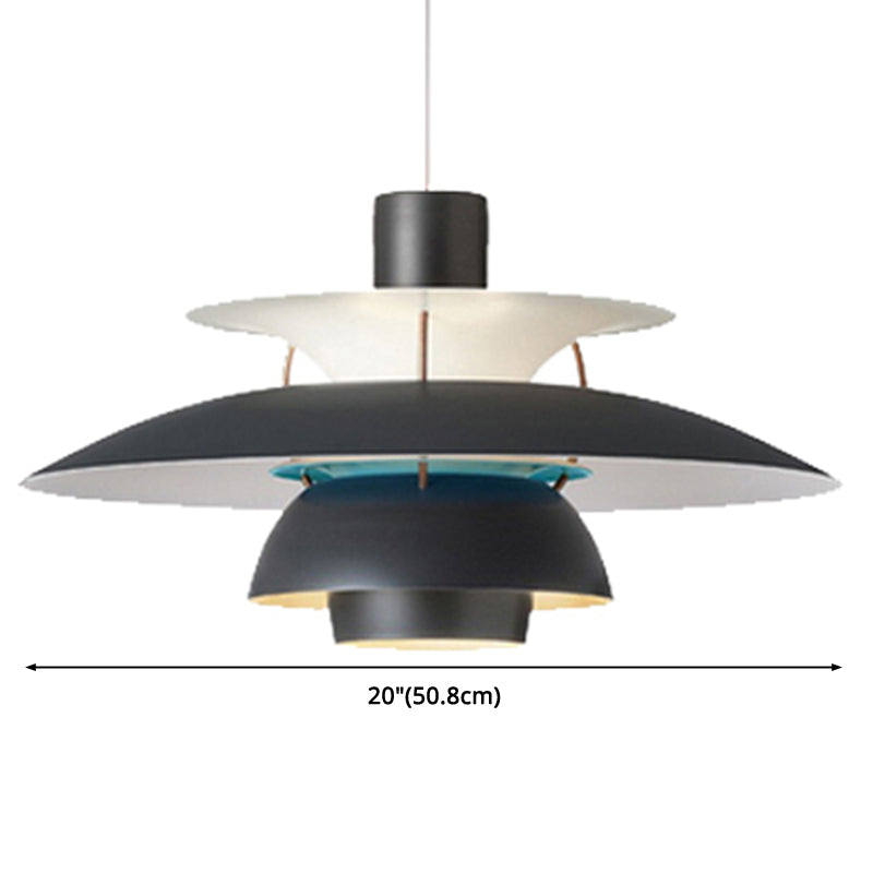 Metal Flying��Saucer Hanging Light 1 Light Nordic Style Hanging Lamp for Restaurant Clearhalo 'Ceiling Lights' 'Modern Pendants' 'Modern' 'Pendant Lights' 'Pendants' Lighting' 2588599
