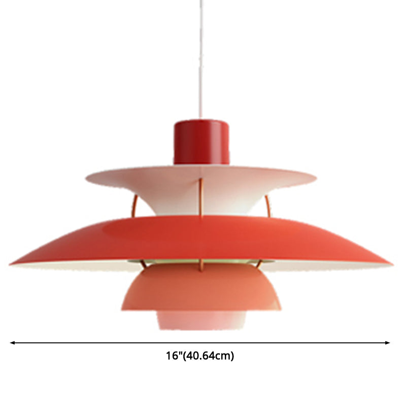 Metal Flying��Saucer Hanging Light 1 Light Nordic Style Hanging Lamp for Restaurant Clearhalo 'Ceiling Lights' 'Modern Pendants' 'Modern' 'Pendant Lights' 'Pendants' Lighting' 2588600