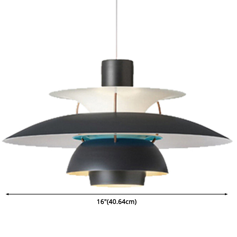 Metal Flying��Saucer Hanging Light 1 Light Nordic Style Hanging Lamp for Restaurant Clearhalo 'Ceiling Lights' 'Modern Pendants' 'Modern' 'Pendant Lights' 'Pendants' Lighting' 2588602
