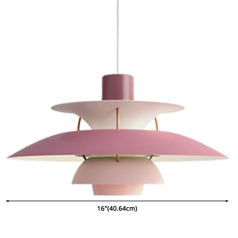 Metal Flying��Saucer Hanging Light 1 Light Nordic Style Hanging Lamp for Restaurant Clearhalo 'Ceiling Lights' 'Modern Pendants' 'Modern' 'Pendant Lights' 'Pendants' Lighting' 2588604