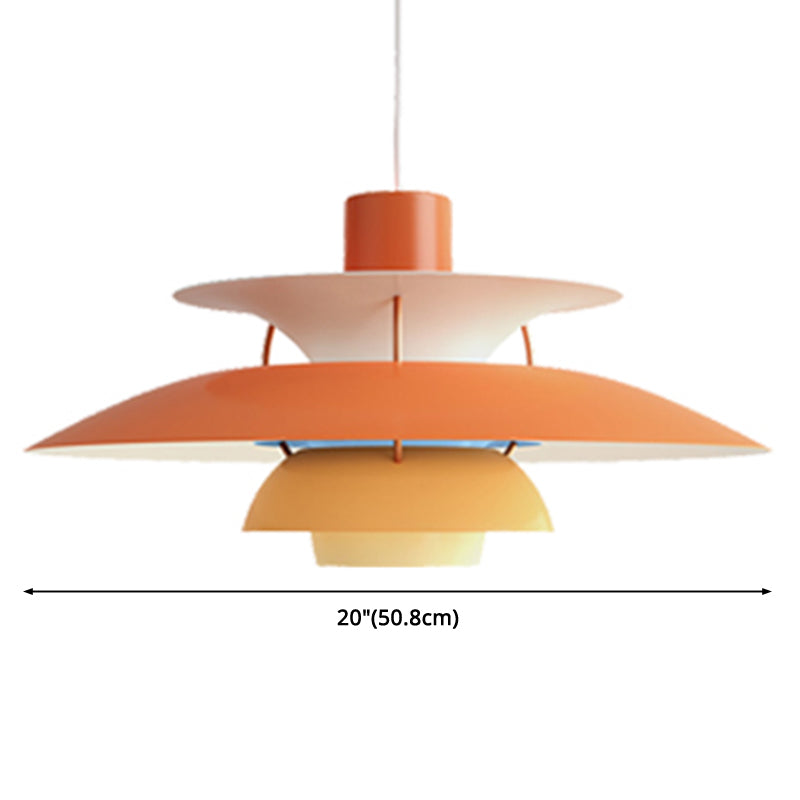 Metal Flying��Saucer Hanging Light 1 Light Nordic Style Hanging Lamp for Restaurant Clearhalo 'Ceiling Lights' 'Modern Pendants' 'Modern' 'Pendant Lights' 'Pendants' Lighting' 2588606