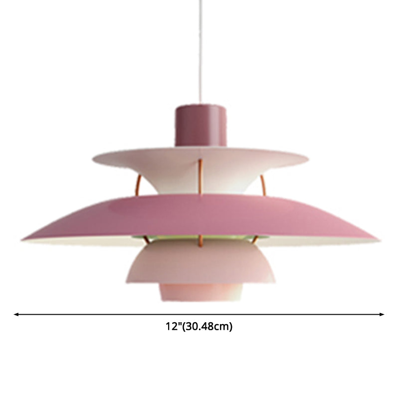 Metal Flying��Saucer Hanging Light 1 Light Nordic Style Hanging Lamp for Restaurant Clearhalo 'Ceiling Lights' 'Modern Pendants' 'Modern' 'Pendant Lights' 'Pendants' Lighting' 2588607