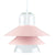 1 Light Layered Concentric Tiers Shade Pendant Lamp Nordic Style Metal Hanging Lamp for Bedroom Pink 12" Clearhalo 'Ceiling Lights' 'Modern Pendants' 'Modern' 'Pendant Lights' 'Pendants' Lighting' 2588719