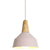 Metal 1 Light Hanging Light Nordic Style Restaurant Ceiling Pendant Lamp with Wooden Top Pink 9" Clearhalo 'Ceiling Lights' 'Modern Pendants' 'Modern' 'Pendant Lights' 'Pendants' Lighting' 2588802