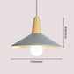 Metal 1 Light Hanging Light Nordic Style Restaurant Ceiling Pendant Lamp with Wooden Top Clearhalo 'Ceiling Lights' 'Modern Pendants' 'Modern' 'Pendant Lights' 'Pendants' Lighting' 2588814