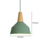 Metal 1 Light Hanging Light Nordic Style Restaurant Ceiling Pendant Lamp with Wooden Top Clearhalo 'Ceiling Lights' 'Modern Pendants' 'Modern' 'Pendant Lights' 'Pendants' Lighting' 2588816