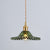 Vintage Industrial Scalloped Edge Pendant Light 1 Light Glass Hanging Light for Living Room Green Clearhalo 'Ceiling Lights' 'Glass shade' 'Glass' 'Industrial Pendants' 'Industrial' 'Middle Century Pendants' 'Pendant Lights' 'Pendants' 'Tiffany' Lighting' 2588859