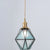 Icy Clear Glass Hanging Lamp Geometric 1 Light Tiffany-Style Pendant Light Fixture Blue Clearhalo 'Ceiling Lights' 'Close To Ceiling Lights' 'Glass shade' 'Glass' 'Industrial' 'Middle Century Pendants' 'Pendant Lights' 'Pendants' 'Tiffany close to ceiling' 'Tiffany Pendants' 'Tiffany' Lighting' 2588871