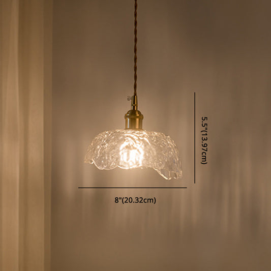 Retro Industrial Ceiling Pendant 1 Light Clear Glass Pendant Light for Kitchen Clearhalo 'Ceiling Lights' 'Glass shade' 'Glass' 'Industrial Pendants' 'Industrial' 'Middle Century Pendants' 'Pendant Lights' 'Pendants' 'Tiffany' Lighting' 2588905