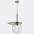 1 Light Spherical Pendant Light Modern Designer Glass Dining Room Hanging Lamp Clear Clearhalo 'Ceiling Lights' 'Glass shade' 'Glass' 'Modern Pendants' 'Modern' 'Pendant Lights' 'Pendants' Lighting' 2588926