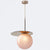 1 Light Spherical Pendant Light Modern Designer Glass Dining Room Hanging Lamp Pink Clearhalo 'Ceiling Lights' 'Glass shade' 'Glass' 'Modern Pendants' 'Modern' 'Pendant Lights' 'Pendants' Lighting' 2588929