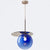 1 Light Spherical Pendant Light Modern Designer Glass Dining Room Hanging Lamp Blue Clearhalo 'Ceiling Lights' 'Glass shade' 'Glass' 'Modern Pendants' 'Modern' 'Pendant Lights' 'Pendants' Lighting' 2588933