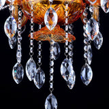 Gold Candle Chandelier Lighting Traditional Prism Glass 6 Heads Dining Room Hanging Lamp with Crystal Drip Clearhalo 'Ceiling Lights' 'Chandeliers' Lighting' options 258893