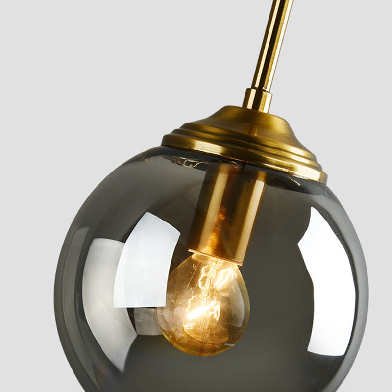 Post-Modern Minimalist Design Hanging Lamp 1 Light Globe Glass Shade Pendant Light Clearhalo 'Ceiling Lights' 'Glass shade' 'Glass' 'Modern Pendants' 'Modern' 'Pendant Lights' 'Pendants' Lighting' 2588991