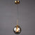 Post-Modern Minimalist Design Hanging Lamp 1 Light Globe Glass Shade Pendant Light Smoke Gray Clearhalo 'Ceiling Lights' 'Glass shade' 'Glass' 'Modern Pendants' 'Modern' 'Pendant Lights' 'Pendants' Lighting' 2588992