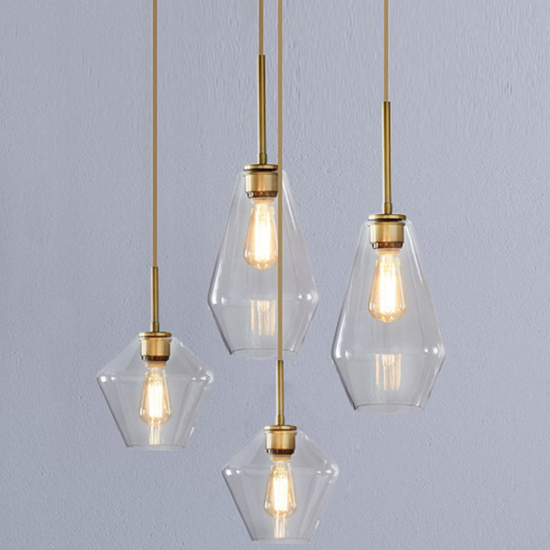 1 Light Pendant Light Modern Minimalist Glass Shade Dining Room Hanging Lamp Clearhalo 'Ceiling Lights' 'Glass shade' 'Glass' 'Modern Pendants' 'Modern' 'Pendant Lights' 'Pendants' Lighting' 2589030