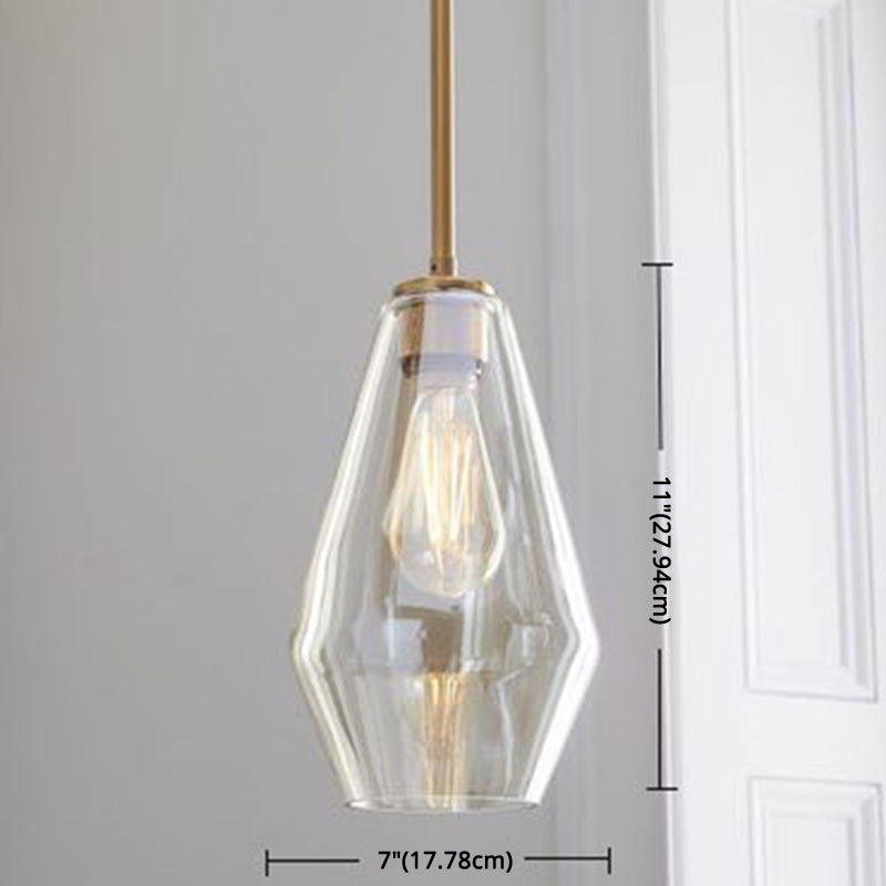 1 Light Pendant Light Modern Minimalist Glass Shade Dining Room Hanging Lamp Clearhalo 'Ceiling Lights' 'Glass shade' 'Glass' 'Modern Pendants' 'Modern' 'Pendant Lights' 'Pendants' Lighting' 2589038