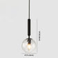 Mid-Century Design Globe Hanging Lamp Glass Shade 1 Light Pendant Light for Bedroom Clearhalo 'Ceiling Lights' 'Glass shade' 'Glass' 'Modern Pendants' 'Modern' 'Pendant Lights' 'Pendants' Lighting' 2589061