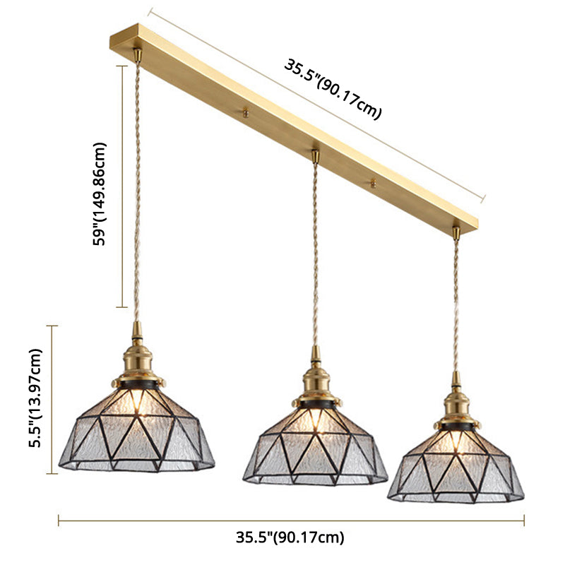 Icy Clear Glass Hanging Lamp Geometric Pattern Bowl Tiffany-Style Pendant Light Fixture Clearhalo 'Ceiling Lights' 'Glass shade' 'Glass' 'Modern Pendants' 'Modern' 'Pendant Lights' 'Pendants' Lighting' 2589076