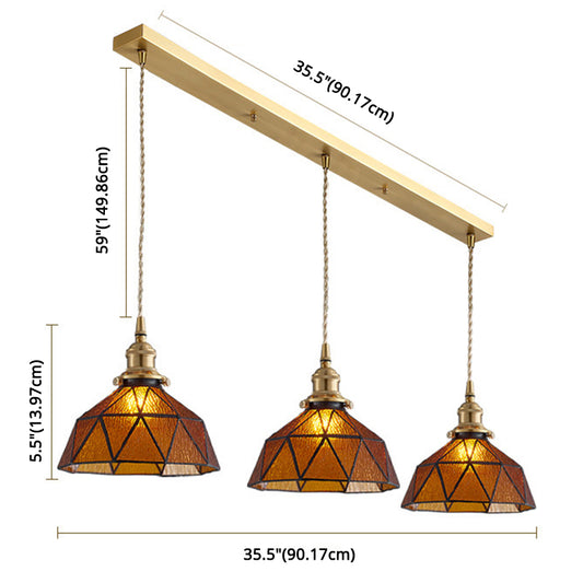 Icy Clear Glass Hanging Lamp Geometric Pattern Bowl Tiffany-Style Pendant Light Fixture Clearhalo 'Ceiling Lights' 'Glass shade' 'Glass' 'Modern Pendants' 'Modern' 'Pendant Lights' 'Pendants' Lighting' 2589078