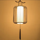 Vertical Cage Shade Pendant Lighting New Chinese Style Retro 1 Light Restaurant Hanging Lamp Clearhalo 'Ceiling Lights' 'Pendant Lights' 'Pendants' Lighting' 2589090
