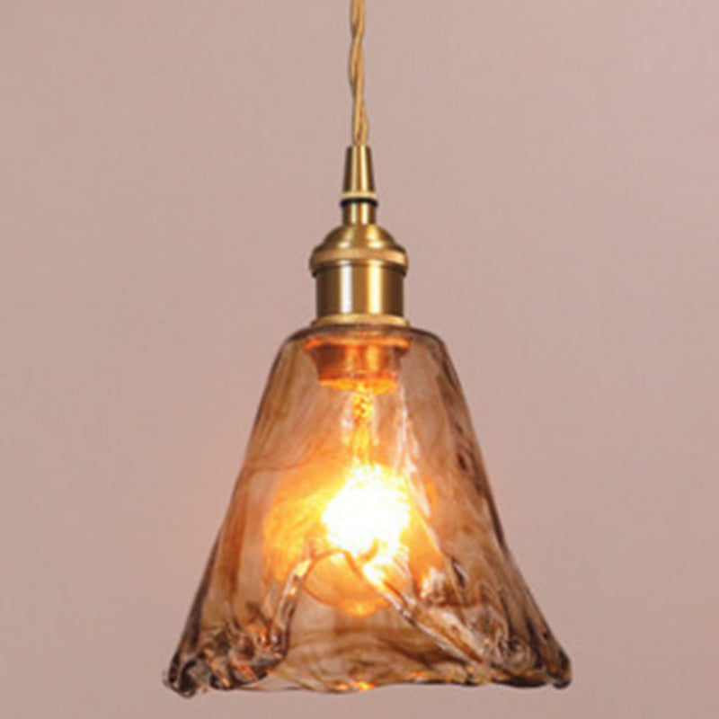 Vintage 1 Light Pendant Lamp Amber Alabaster Glass Pendant Lighting for Living Room Amber 6" Clearhalo 'Ceiling Lights' 'Glass shade' 'Glass' 'Industrial Pendants' 'Industrial' 'Middle Century Pendants' 'Pendant Lights' 'Pendants' 'Tiffany' Lighting' 2589110