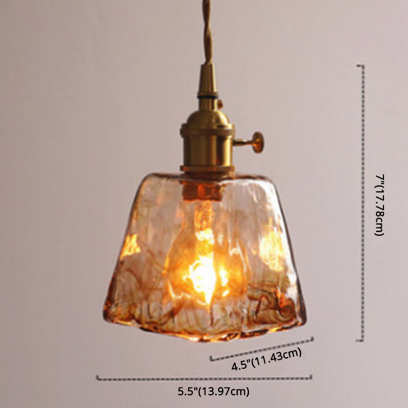 Vintage 1 Light Pendant Lamp Amber Alabaster Glass Pendant Lighting for Living Room Clearhalo 'Ceiling Lights' 'Glass shade' 'Glass' 'Industrial Pendants' 'Industrial' 'Middle Century Pendants' 'Pendant Lights' 'Pendants' 'Tiffany' Lighting' 2589117