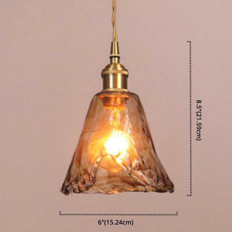 Vintage 1 Light Pendant Lamp Amber Alabaster Glass Pendant Lighting for Living Room Clearhalo 'Ceiling Lights' 'Glass shade' 'Glass' 'Industrial Pendants' 'Industrial' 'Middle Century Pendants' 'Pendant Lights' 'Pendants' 'Tiffany' Lighting' 2589118