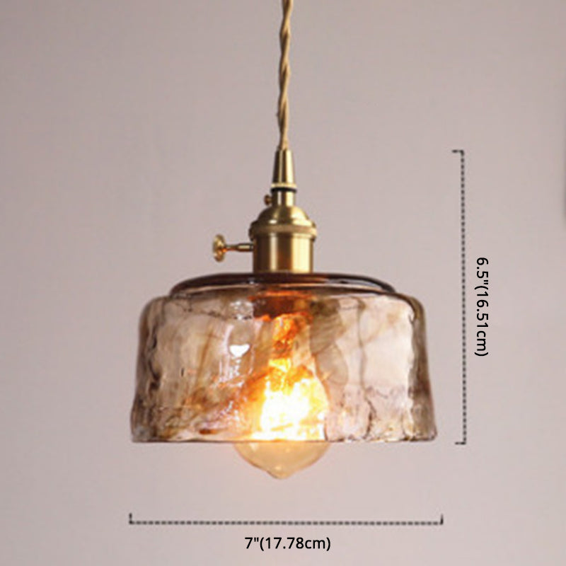Vintage 1 Light Pendant Lamp Amber Alabaster Glass Pendant Lighting for Living Room Clearhalo 'Ceiling Lights' 'Glass shade' 'Glass' 'Industrial Pendants' 'Industrial' 'Middle Century Pendants' 'Pendant Lights' 'Pendants' 'Tiffany' Lighting' 2589119