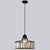 1 Light Pendant Light Modern Minimalist Drum Crystal Shade Dining Room Hanging Lamp Black Clearhalo 'Ceiling Lights' 'Modern Pendants' 'Modern' 'Pendant Lights' 'Pendants' Lighting' 2589130