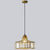 1 Light Pendant Light Modern Minimalist Drum Crystal Shade Dining Room Hanging Lamp Gold Clearhalo 'Ceiling Lights' 'Modern Pendants' 'Modern' 'Pendant Lights' 'Pendants' Lighting' 2589131