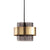 Smoke Glass Hanging Lamp Cylindrical 1 Light Modern Minimalist Pendant Light Fixture with Metal Ring Gold Clearhalo 'Ceiling Lights' 'Glass shade' 'Glass' 'Modern Pendants' 'Modern' 'Pendant Lights' 'Pendants' Lighting' 2589142