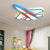 Airplane Flush Mount Light 1 Light Metal Cartoon Flush Mount Spotlight for Children Bedroom Red-Blue Clearhalo 'Ceiling Lights' 'Close To Ceiling Lights' 'Close to ceiling' 'Flush mount' Lighting' 2589296
