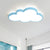 Cloud Flush Light Fixtures 1 Light Acrylic Minimalist Flush Mount Ceiling Light Fixture Blue Clearhalo 'Ceiling Lights' 'Close To Ceiling Lights' 'Close to ceiling' 'Flush mount' Lighting' 2589300