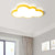 Cloud Flush Light Fixtures 1 Light Acrylic Minimalist Flush Mount Ceiling Light Fixture Yellow Clearhalo 'Ceiling Lights' 'Close To Ceiling Lights' 'Close to ceiling' 'Flush mount' Lighting' 2589302