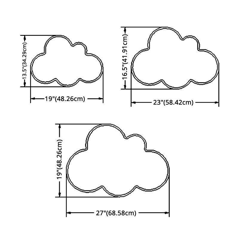 Cloud Flush Light Fixtures 1 Light Acrylic Minimalist Flush Mount Ceiling Light Fixture Clearhalo 'Ceiling Lights' 'Close To Ceiling Lights' 'Close to ceiling' 'Flush mount' Lighting' 2589304