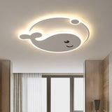 Whale Flush Mount Ceiling Light Cartoon Acrylic Ceiling Mount Chandelier for Bedroom White Clearhalo 'Ceiling Lights' 'Close To Ceiling Lights' 'Close to ceiling' 'Flush mount' Lighting' 2589309