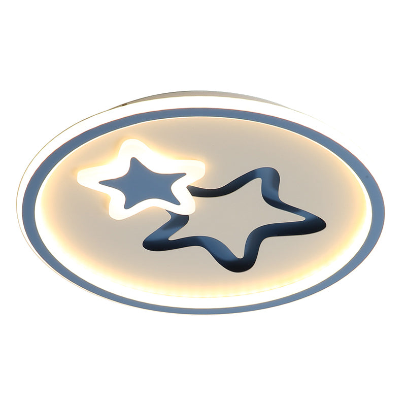 Star Flush Mount Ceiling Light Contemporary Acrylic Ceiling Mount Light Fixture for Bedroom Clearhalo 'Ceiling Lights' 'Close To Ceiling Lights' 'Close to ceiling' 'Flush mount' Lighting' 2589322